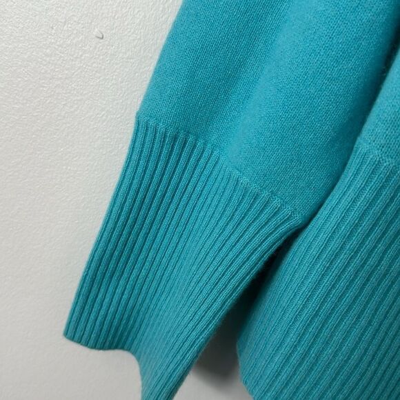 Mainbocher Aqua Cashmere Cardigan Sweater L - Picture 4 of 6